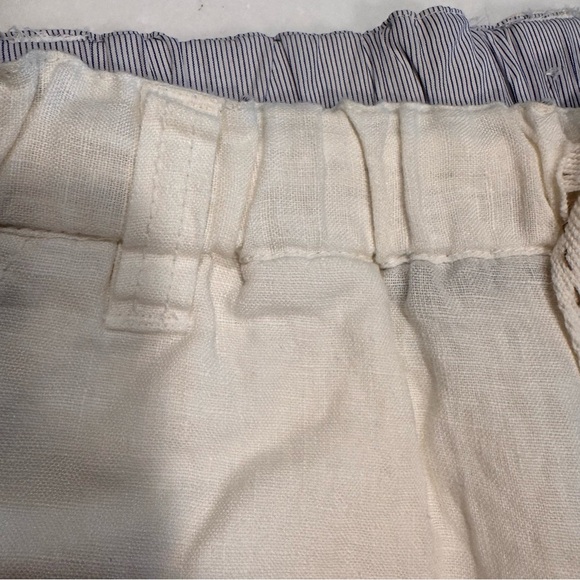 Zara Girls Linen Blend Pants Sz 11-12 Years Roll Tab Leg Pockets NWOT - Picture 16 of 16